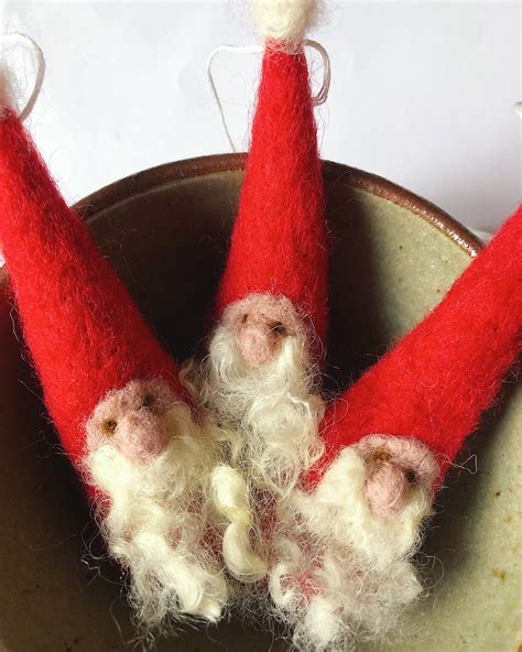 Needle Felted Tomte Nisse Folklore Santa Father Christmas Tree Etsy Uk Needle Felted