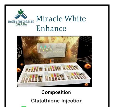 Miracle White Enhance 90 000mg Glutathione Injection Packaging Type