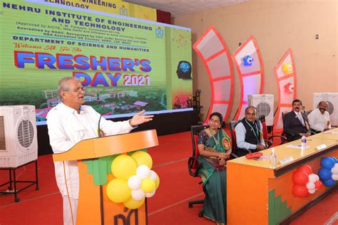 Freshers Day 2021 Nehru Institute Of Engineering And Technology