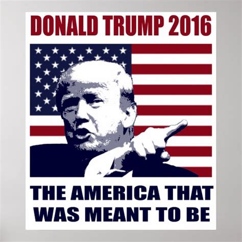 Donald Trump 2016 For President Poster | Zazzle.com