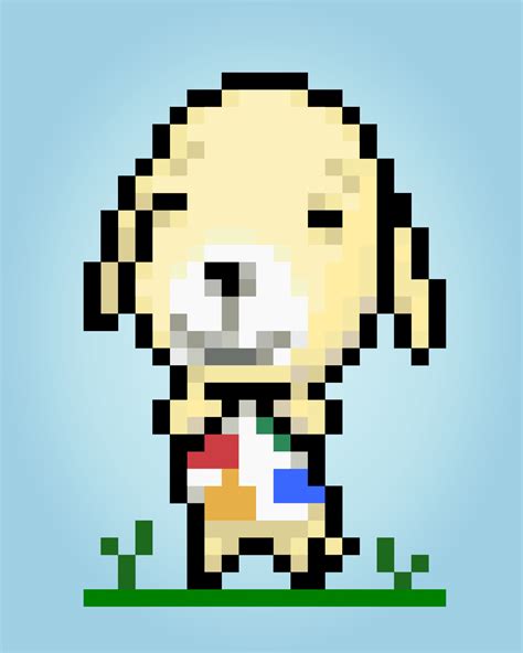 8 bit pixel dog character. Animals in vector illustrations. 12986265 ...