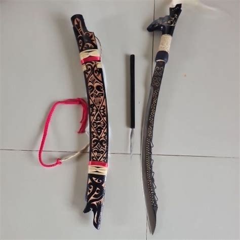 Jual Mandau Lengkung Etnik Dayak Kalimantan Panjang Cm Shopee