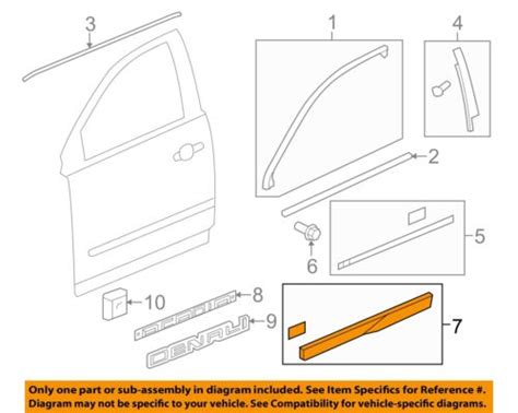 Gm Oem Front Door Lower Molding Trim Left Ebay