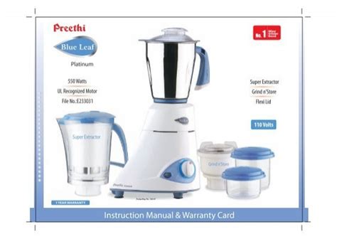 Preethi Mixie Spare Parts Singapore