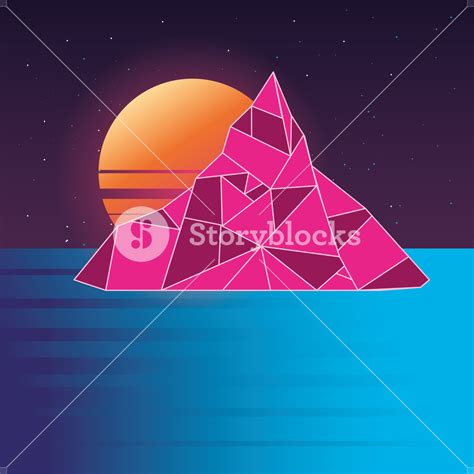 Retro Sunset Vector At Vectorified Collection Of Retro Sunset