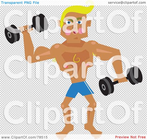 Royalty Free Rf Clipart Illustration Of A Strong Body Builder Puffing