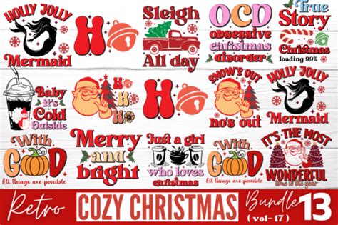 Retro Cozy Christmas Svg Bundle Graphic By Designs Dark · Creative Fabrica