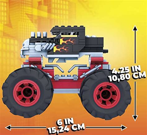Mega Hot Wheels Bone Shaker Building Set With Micro Figure Driver Rolling Wheels And Authentic