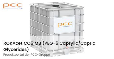 ROKAcet CC6 MB Emulgator, kosmetischer Inhaltsstoff - PCC-GRUPPE