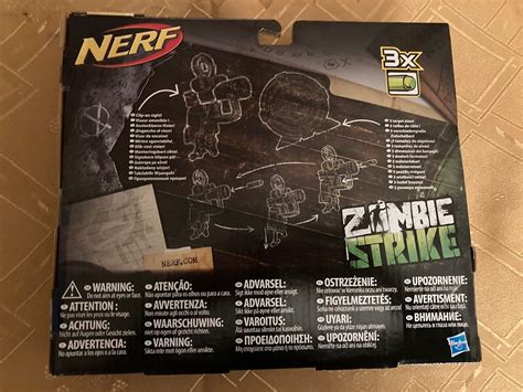 Nerf Zombie Strike Target Set Jolt Blaster Clip On Sight Hasbro New And