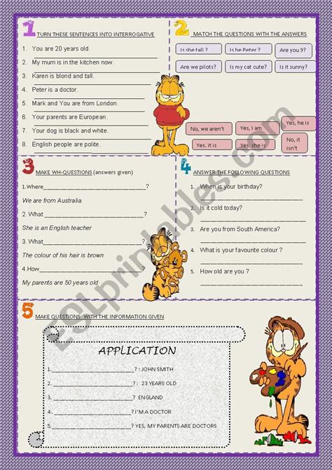 Verb To Be Interrogative Esl Worksheet By Vampire Girl 22