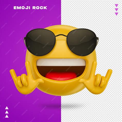 Premium PSD | Emoji Cartoon Rock