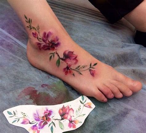 Anna Yershova Flower Tattoo Enredaderas Con Flores Tatuaje De