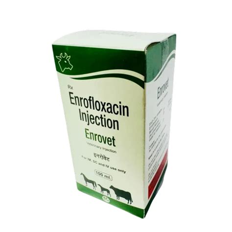 Enrofloxacin Injection Enrovet 100 Ml Packaging Type Bottle At 32