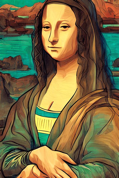 Mona Lisa Anime Graphic · Creative Fabrica