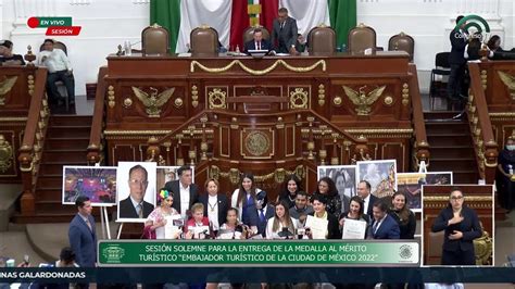 🔴envivo Entrega De La Medalla Al Mérito Turístico “embajador Turístico De La Ciudad De México