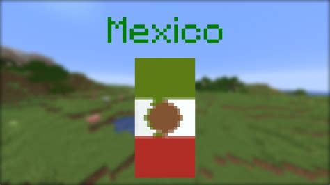 How To Make The National Flag Of Mexico Mex Minecraft Youtube