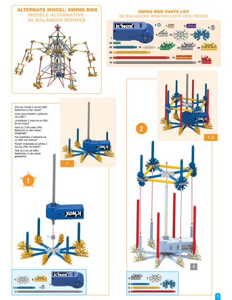 Manual Knex 17035 3 In 1 Classic Amusement Park Alt Swing Ride Page