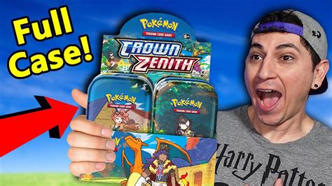 Early Crown Zenith Full Mini Tin Case Pok Mon Card Opening Youtube