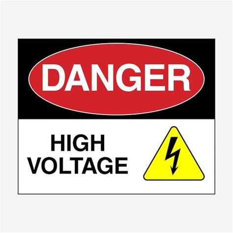 Premium Vector High Voltage Warning Sign