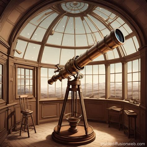 Old Fashioned Observatory Inside Stable Diffusion Online