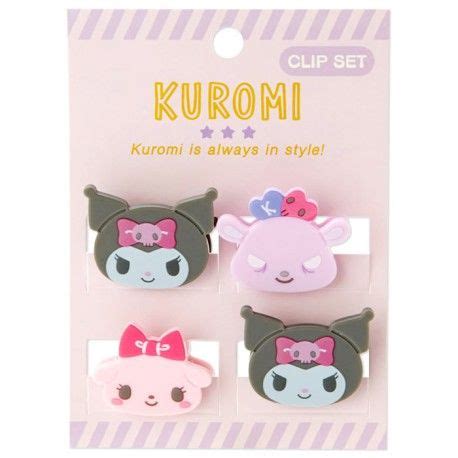 Sanrio Kuromi Face Clips Set Kawaii Panda Making Life Cuter