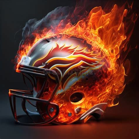 Football Helmet Flame Stock Illustrations Football Helmet Flame