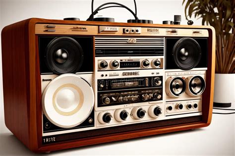 Vintage Retro Radio Stereo Boombox Design Concept.AI Generated Stock ...