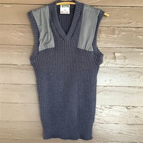 Vintage Ll Bean Sweater Vest With Shoulder Patches Gem