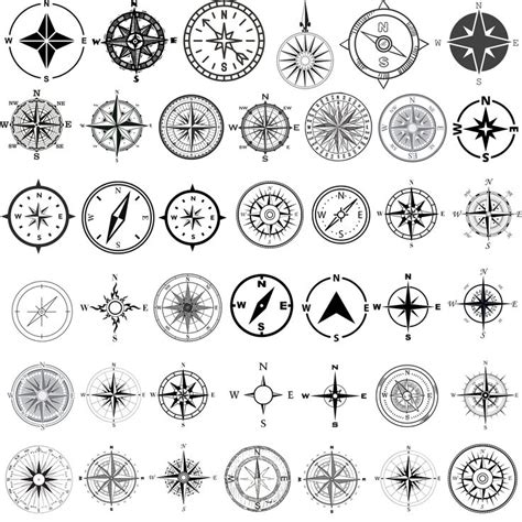 Compass SVG Bundle Nautical Compass Compass Silhouette Vintage