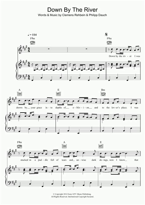 Down By The River Piano Sheet Music | OnlinePianist