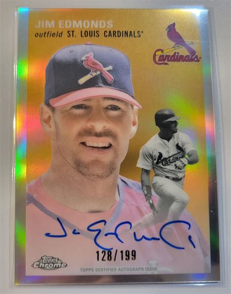 2023 Topps Chrome Platinum Anniversary Auto Jim Edmonds 128199 Ebay