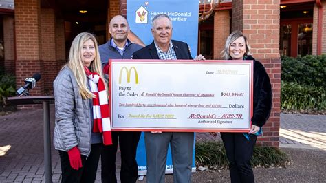 Ronald Mcdonald House Charities Of Memphis Donation