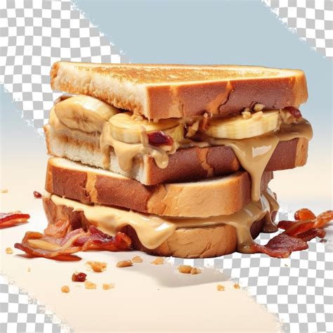 Une Pile De Sandwichs Avec Du Beurre De Cacahu Te Et Du Beurre De