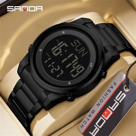 Sanda Reloj Deportivo Para Hombre Y Mujer Pulsera Digital Led