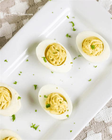 Just Like Mama S 3 Ingredient Deviled Eggs Nana S Little Kitchen