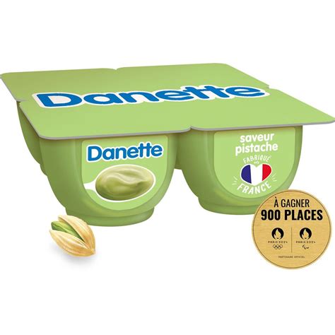 DANETTE Crème dessert pistache 4x125g pas cher Auchan fr