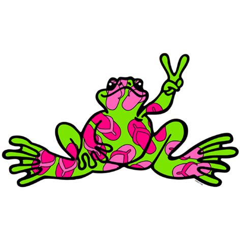 Peace Frogs Flip Flop Fill Sticker Stickers Peace Frogs