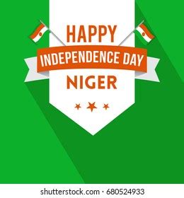 Niger Independence Day Celebration Wishes Greeting Stock Vector