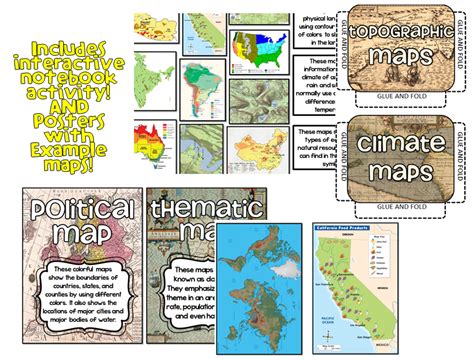 Teel S Treats Types Of Maps Interactive Notebook Activity