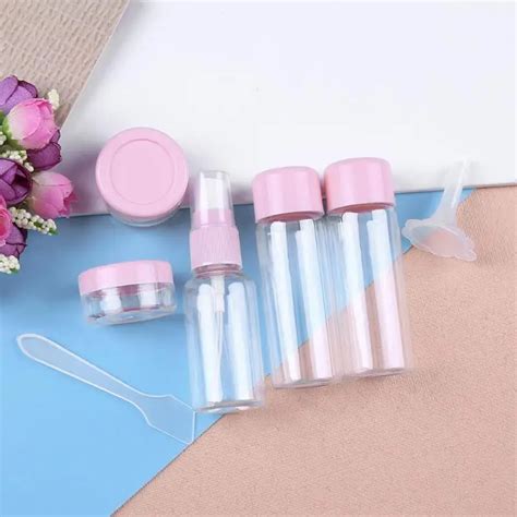 Pcs Set Travel Mini Make Up Container Bottle Plastic Transparent Empty