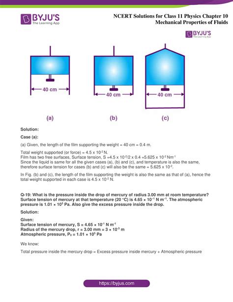 Class Physics Mechanical Properties Of Fluids Ncert