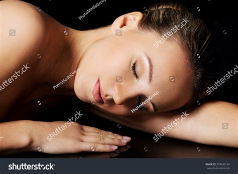 Sensual Portrait Nude Woman Lying Closed Stock Photo 278830154 Shutterstock