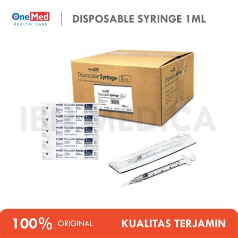 Jual Disposable Syringe Ml Onemed Spuit Cc Onemed Shopee Indonesia