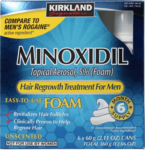 6 Months Kirkland Minoxidil Topical Aerosol 5 Foam Hair Regrowth