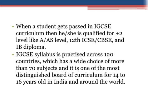 Ppt Why Should I Select An Igcse School For My Child Powerpoint