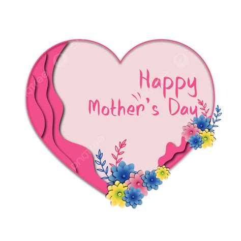 Happy Mother Day Vector Png Images Happy Mothers Day Love Paper Cut