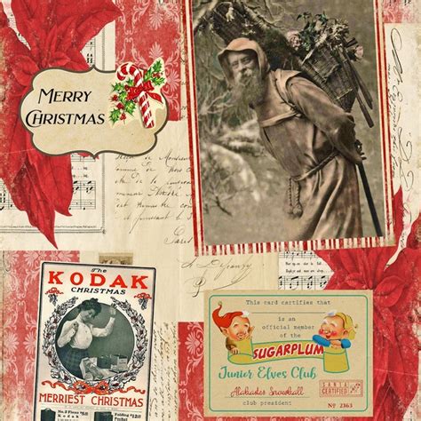 Christmas Junk Journal Junk Journal Kit Digital Junk Journal Junk