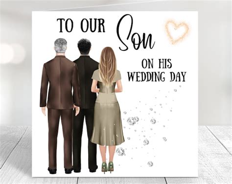 Wedding Day Card Son To Our Son On Your Wedding Day Card Personalised