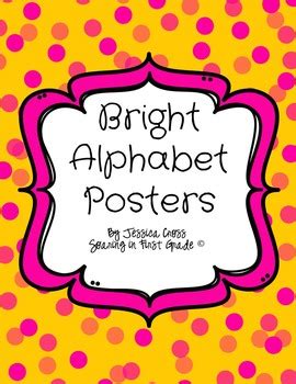 Brightly Colored Polka Dot Alphabet Posters By Jessica Cross TpT